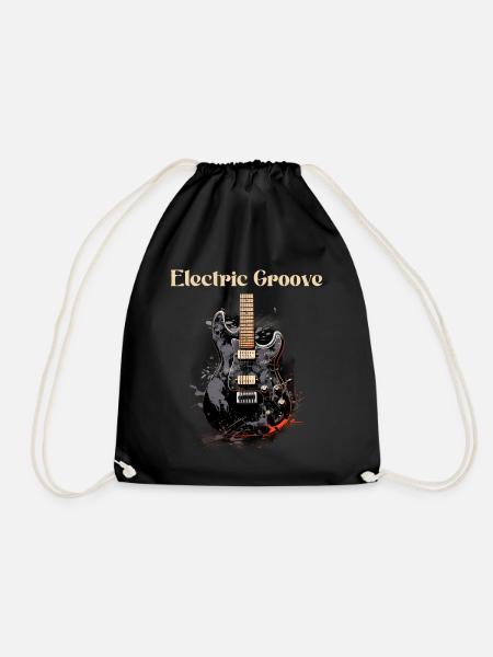 Electric Groove - Drawstring Bag - black