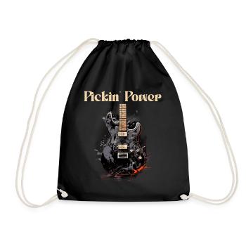 Pickin’power Citation drôle Professeur de guitare - Sac de sport léger - noir - Devant