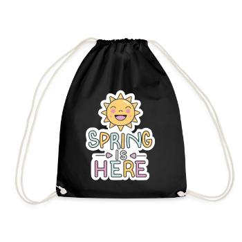 Printemps Le printemps est là, les fleurs du soleil - Sac de sport léger - noir - Devant
