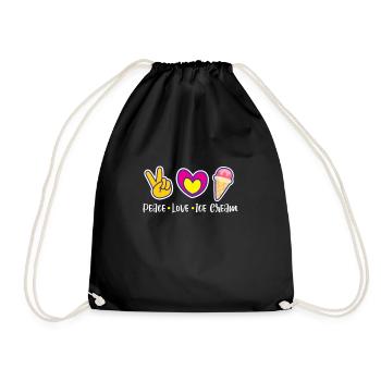 Crème glacée Crème glacée Crème glacée Cadeau d’été - Sac de sport léger - noir - Devant