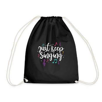 Singer Singer Singing Musician Gift - Drawstring Bag - black - Front
