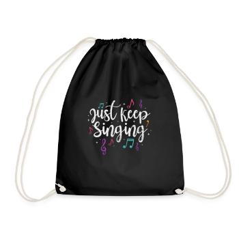Singer - Drawstring Bag - black - Front