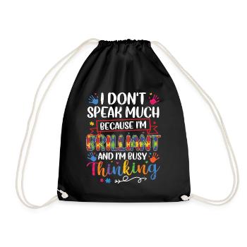 Autism - Drawstring Bag - black - Front