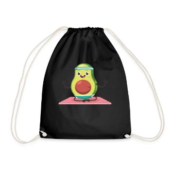 Avocado - Turnbeutel - Schwarz - Vorne