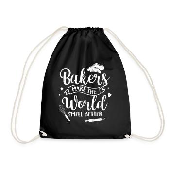 Baker - Drawstring Bag - black - Front