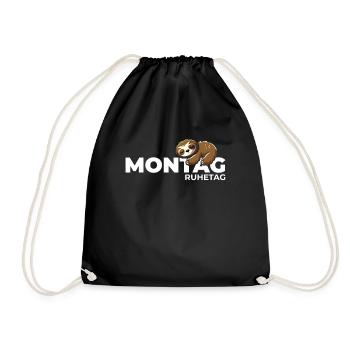 Fermé le lundi Paresseux Coiffeur Aubergiste - Sac de sport léger - noir - Devant