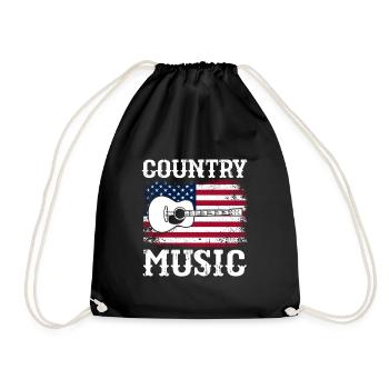 Cadeau de musique country country music - Sac de sport léger - noir - Devant
