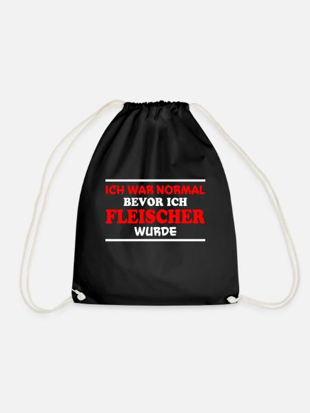 Fleischer Spruch Metzger Lustig Fleischer Geschenk - Turnbeutel - Schwarz