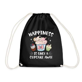 Cupcake Muffin Baking Gift - Drawstring Bag - black - Front