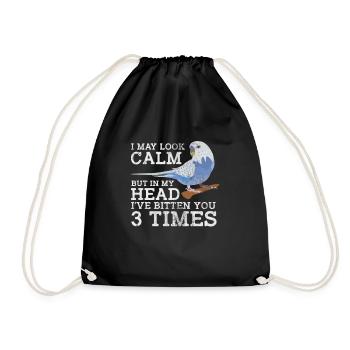 Perruche ondulée - Sac de sport léger - noir - Devant