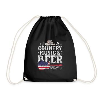 Country - Drawstring Bag - black - Front