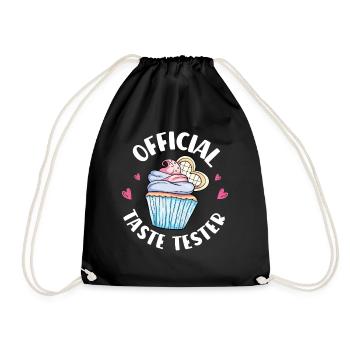 Cupcake Muffin Baking Gift - Drawstring Bag - black - Front