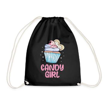 Cupcake Muffin Baking Gift - Drawstring Bag - black - Front