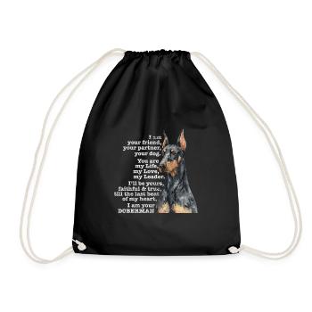 Doberman - Sac de sport léger - noir - Devant