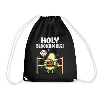 Avocado Guacamole Vegan Gift - Drawstring Bag - black - Front