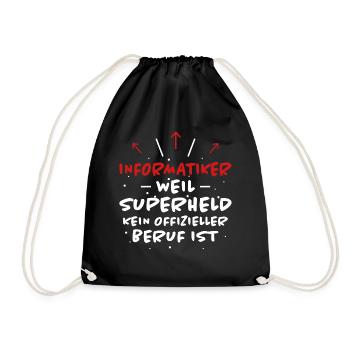 Informatiker Spruch Lustige Programmierer Geschenk - Turnbeutel - Schwarz - Vorne