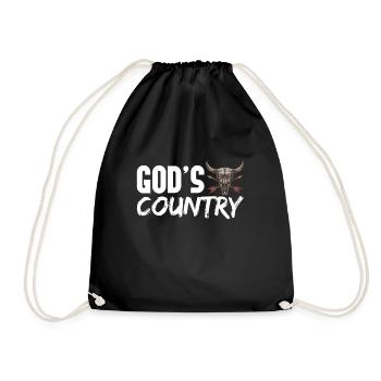 Cadeau de musique country country music - Sac de sport léger - noir - Devant