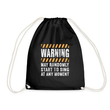 Singer - Drawstring Bag - black - Front