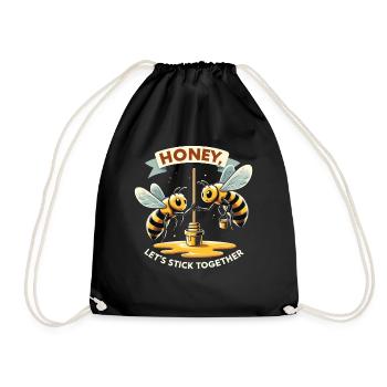 Bee Lovers Beekeepers Naturefriends Beekeepers - Drawstring Bag - black - Front