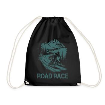 Motorcycle Motocross Motorsport Road Race - Drawstring Bag - black - Front
