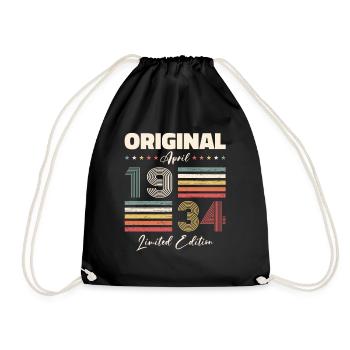 90e anniversaire mari Original avril Vintage 1934 - Sac de sport léger - noir - Devant