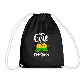 Perruche oiseau animal de compagnie perruche cadeau - Sac de sport léger - noir - Devant