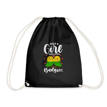 Perruche ondulée - Sac de sport léger - noir - Devant