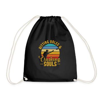Cornhole Beanbag Sackloch Geschenk - Turnbeutel - Schwarz - Vorne