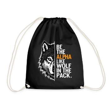 Loup Loups Dictons Drôles Animaux De Meute De Loup - Sac de sport léger - noir - Devant