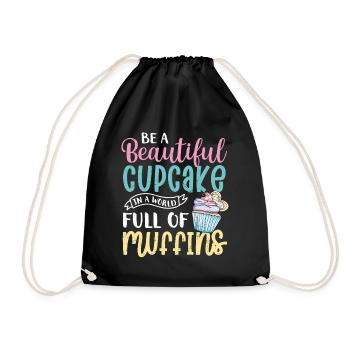 Cupcake - Turnbeutel - Schwarz - Vorne