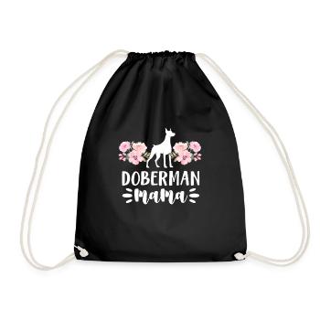 Doberman chien chien animal de compagnie cadeau - Sac de sport léger - noir - Devant