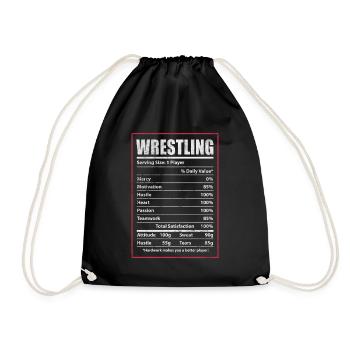 Wrestling - Turnbeutel - Schwarz - Vorne