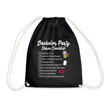 Bachelorette Hen Party Gift - Drawstring Bag - black - Front