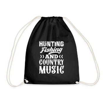 Cadeau de musique country country music - Sac de sport léger - noir - Devant