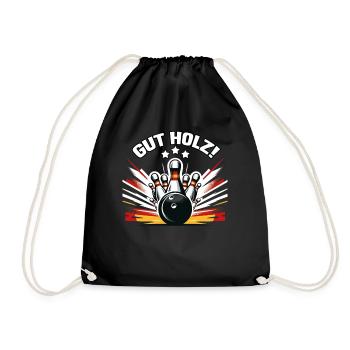 Bonne quilles en bois Skittles Club Design pour les quilles - Sac de sport léger - noir - Devant