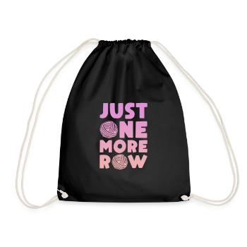 Crochet Knitting Sewing Seamstress Gift - Drawstring Bag - black - Front