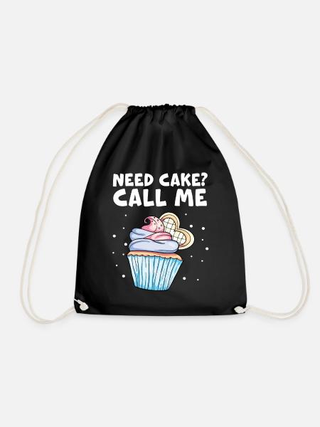 Cupcake Muffin Backen Geschenk - Turnbeutel - Schwarz