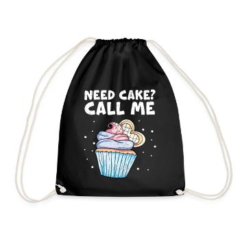 Cupcake - Turnbeutel - Schwarz - Vorne