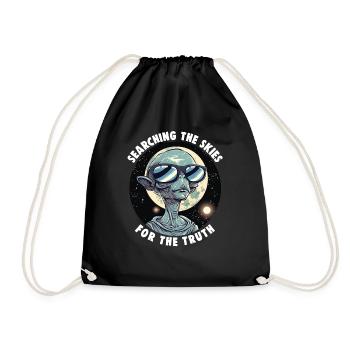 SciFi and Extraterrestrial Aliens and UFO Fan - Drawstring Bag - black - Front