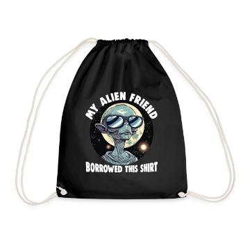 SciFi and Extraterrestrial Aliens and UFO Fan - Drawstring Bag - black - Front