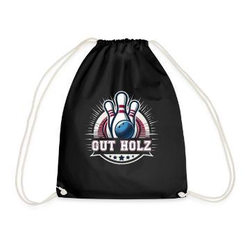 Bonne quilles en bois Skittles Club Design pour les quilles - Sac de sport léger - noir - Devant