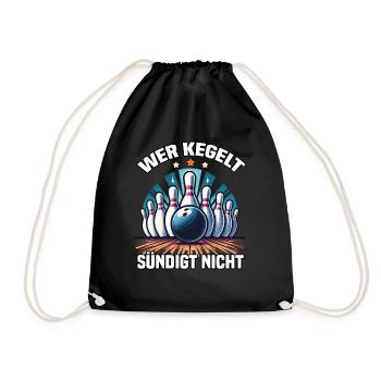 Qui quilles ne pèche pas aux quilles bowling bowling club design - Sac de sport léger - noir - Devant