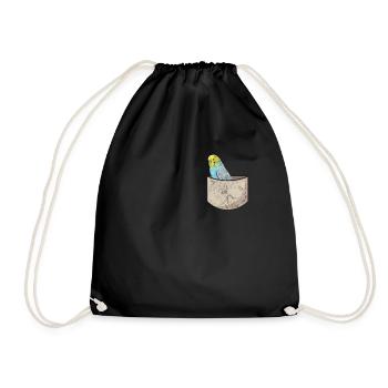 Perruche ondulée - Sac de sport léger - noir - Devant
