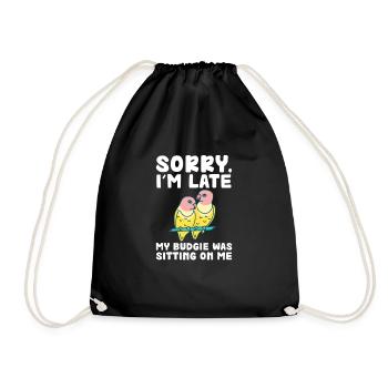 Perruche oiseau animal de compagnie perruche cadeau - Sac de sport léger - noir - Devant