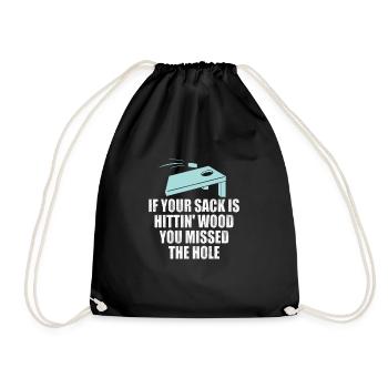 Cornhole Beanbag Sackloch Geschenk - Turnbeutel - Schwarz - Vorne