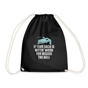 Cornhole - Drawstring Bag - black - Front