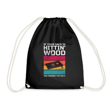 Cornhole - Drawstring Bag - black - Front