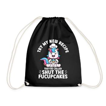 Cupcake Muffin Baking Gift - Drawstring Bag - black - Front