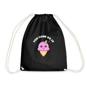 Crème glacée Crème glacée Crème glacée Cadeau d’été - Sac de sport léger - noir - Devant