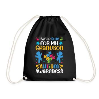 Autismus Awareness Day Autist Geschenk - Turnbeutel - Schwarz - Vorne